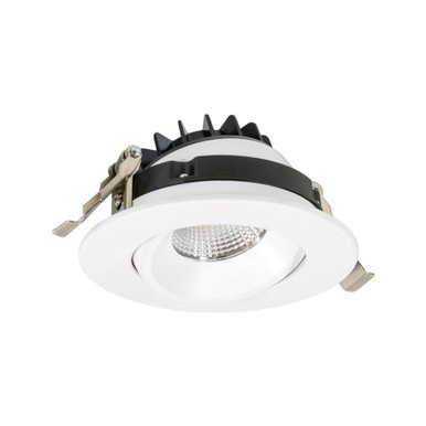 12W 5CCT LED Round Gimbal Recessed Downlight 5 Inches Wide by Jesco  - RLF-4312-SW5-WH