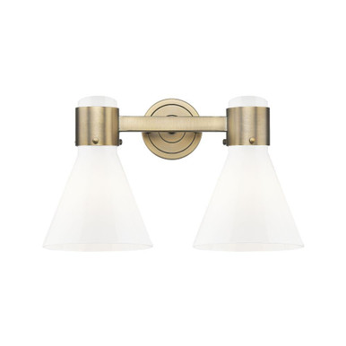 Lawton Cone 2 Light Bath Vanity 9.63 Inch and 15.5 Inch Wide by Innovations - 464-2W-G464C-7_P