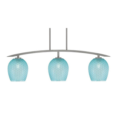 Kurve 3 Light Island Pendant 12.5 Inch Tall by Toltec - 3736-GP-4902