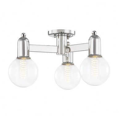 Bryce 3 Light 18 Inch Wide Semi Flush Mount by Mitzi - H419603