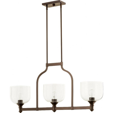 Richmond 3 Light Small Linear Island Pendant by Quorum - 6511-3-186