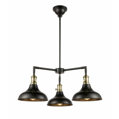Metro 3 Light Large Chandelier by Innovations - 443SW-3CR-BAB-M15BK