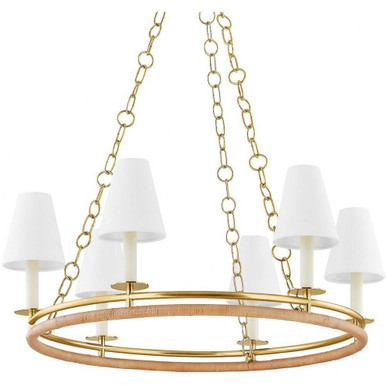 Swanton 6 Light Large Chandelier by Hudson Valley - 4406-AGB