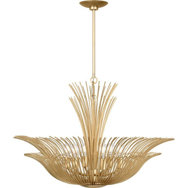 Dorelle 6 Light Chandelier 20.13 X 28 Inch Wide by Visual Comfort Studio - LXC1196GD