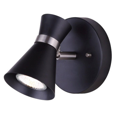 Griffith 1 Light 4.75 Inch Wide Flush Mount by Canarm Inc - ICW668A01BKN10