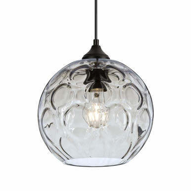 Bombay 1 Light Outdoor Small Pendant by Besa - OP-BOMY-BK