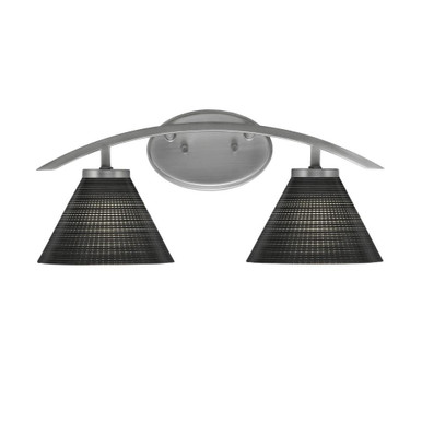 Kurve 2 Light Down Cone Glass Vanity Light 18.25 Inch Length by Toltec - 3722-GP-4059