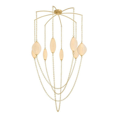 Positano 75W 8 LED Chandelier 37.75 Inch Tall and 54 Inch Wide by Corbett - 582-54-VB