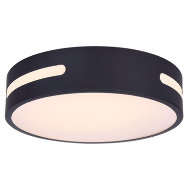 24W LED 13 Inch Wide Modern Flush Mount by Canarm Inc - CL-19-13-BK