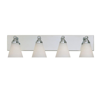 Hudson 4 Light Vanity Light 29 Inch Tall by Designers Fountain - 6494-ch