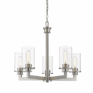 Walton Farm 5 Light Chandelier In Midcentury Style 22 x 24 Inch Wide by BSH - 372-BEL-2959260