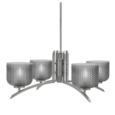 Kurve 4 Light Large Chandelier by Toltec 3704-GP-461 - 3704-GP-461