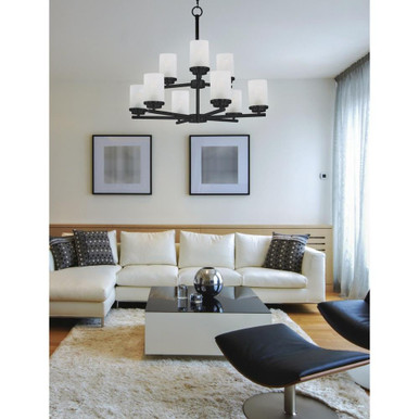 White Clover Road 9 Light Chandelier 28 Inch wide by 23 Inch high by BSH - 93-BEL-4421436