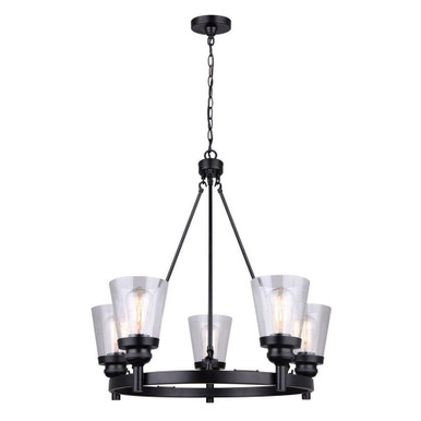 Declan 5 Light Medium Chandelier by Canarm - ICH1097A05BK