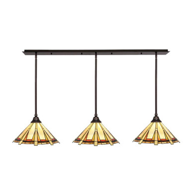 3 Light Large Linear Pendant by Toltec - 48-DG-934