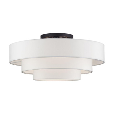 Manorwood 5 Light 28 Inch Wide Semi Flush Mount by Livex - 50309
