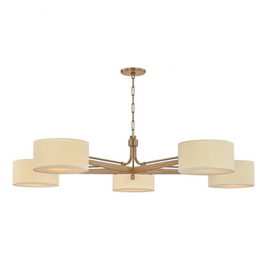 Mailo 5 Light Chandelier 13 Inch Tall and 65 Inch Wide by Troy - F5665-PBR