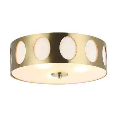 3 Light Flush Mount 4.7 Inch Tall and 4.7 Inch Wide by Parrot Uncle - HLC-27270-3GOLD