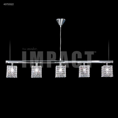 Contemporary 5 Light Oversized Linear Chandelier by James Moder - 40755LCH