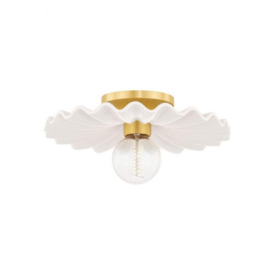 Tinsley 1 Light 30 Inch Wide Flush Mount by Mitzi - H499101-AGB/CCR