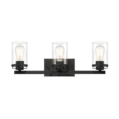 Jedrek Three Light Vanity Light by Designers Fountain - 93303-bk