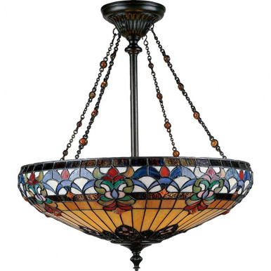 Belle Fleur 4 Light Large Pendant by Quoizel - TF1781VB