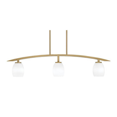 Kurve 3 Light Bar Island Pendant 9.75 Inch Length by Toltec - 3736-NAB-4029