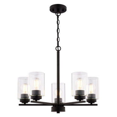 Park Ridge 5 Light Chandelier 18 Inch Tall and 21 Inch Wide by Vaxcel - H0313