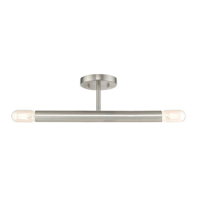Copenhagen 2 Light 17 Inch Length Modern Semi Flush Mount by Livex - 51139