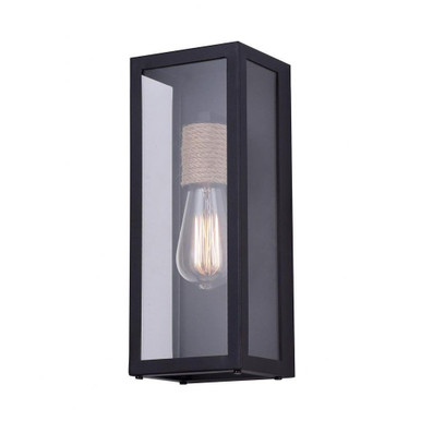 Kilian 1 Light Outdoor Wall Lantern by Canarm - IOL580BKR