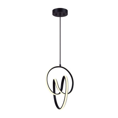 Jase 1 LED Light Mini Chandelier by Canarm - LCH232A11BK