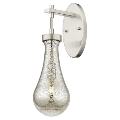 Owego 1 Light Glass Wall Sconce 16.5 Inch and 5.13 Inch Wide by Innovations - 451-1W-SN-G451-5ME