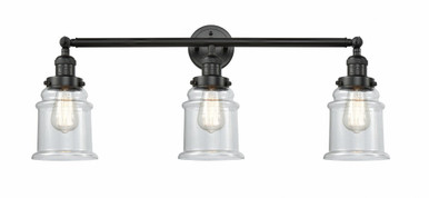 Canton 3 Light Bath Vanity 10 Inch Tall and 30 Inch Wide by Innovations - 205-BK-G182