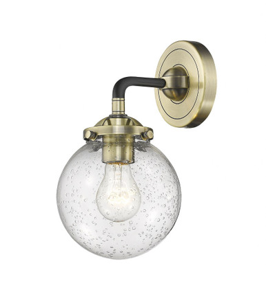 Beacon 1 Light Glass Wall Sconce 9 Inch Tall and 6 Inch Wide by Innovations - 284-1W-BAB-G204-6