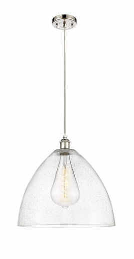 Bristol 1 Light Cord hung Pendant 17 Inch and 16 Inch Wide by Innovations - 516-1P-PN-GBD-164