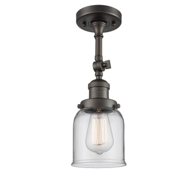 Bell 1 Light Adjustable Semi Flush Mount 14.5 X 5 Inch Wide by Innovations - 201F-OB-G52