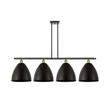 Bristol 4 Light Stem Hung Island 13.5 and 50.25 Inch Wide by Innovations - 516-4I-BAB-MBD-12-BK