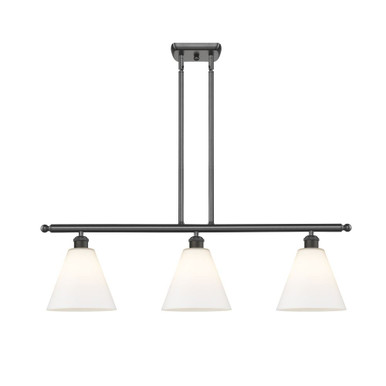 Berkshire Glass 100W 3 LED Stem hung Island 10.5 X 36 by Innovations - 516-3I-OB-GBC-81-LED