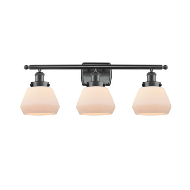 Fulton 3 Light Bath Vanity 9.5 Inch Tall and 27 Inch Wide by Innovations - 916-3W-BK-G171