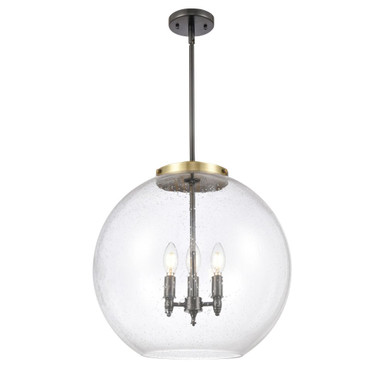 Athens 60W 3 LED Stem Hung Pendant 18.38 X 17.75 Inch Wide by Innovations - 221-3S-G12-18-LED
