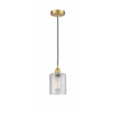 Cobbleskill 1 Light Cord Mini Pendant 9 and 5 Inch Wide by Innovations - 616-1P-SG-G112
