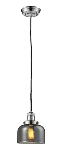 Bell 1 Light Cord hung Mini Pendant 8.88 X 7.75 Inch Wide by Innovations - 201C-PN-G73