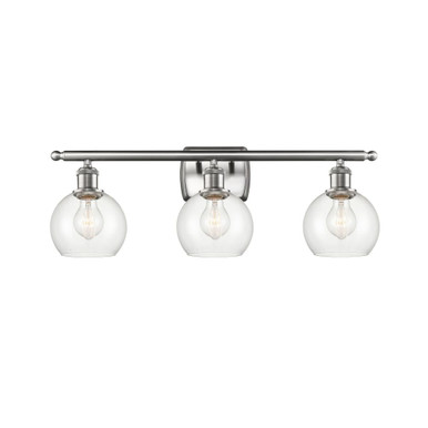 Athens 100W 3 LED Bath Vanity 8.88 Inch and 25.88 Inch Wide by Innovations - 516-3W-G12-6-LED