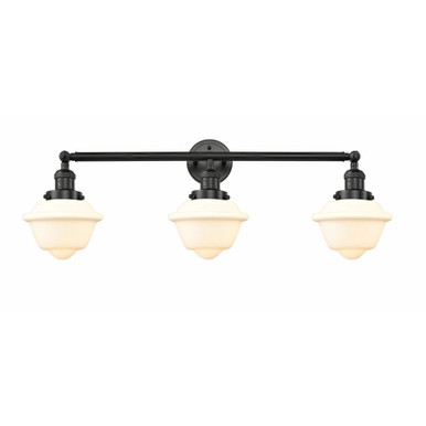 Oxford 3 Light Bath Vanity 10 Inch Tall and 34 Inch Wide by Innovations - 205-BK-G531