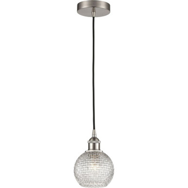 Athens 1 Light Cord Mini Pendant 8.13 X 5.88 Inch Wide by Innovations - 616-1P-G122C-6