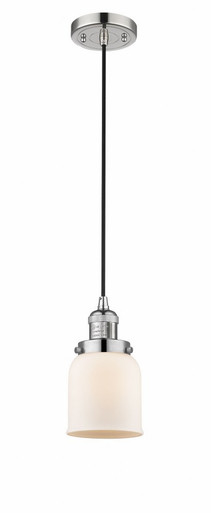 Bell 1 Light Cord hung Mini Pendant 8.88 Inch X 5 Inch Wide by Innovations - 201C-PN-G51