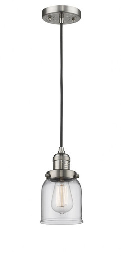 Bell 1 Light Cord hung Mini Pendant 8.88 Inch X 5 Inch Wide by Innovations - 201C-SN-G52