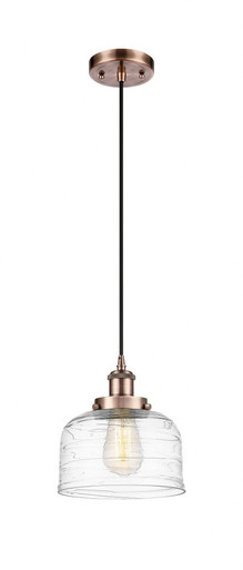 Bell 1 Light Cord hung Mini Pendant 10 Inch and 8 Inch Wide by Innovations - 916-1P-AC-G713