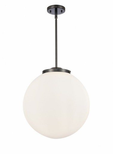 Beacon 3 Light Stem Hung Pendant 17 Inch Tall X 16 Inch Wide by Innovations - 221-3S-BK-G201-16