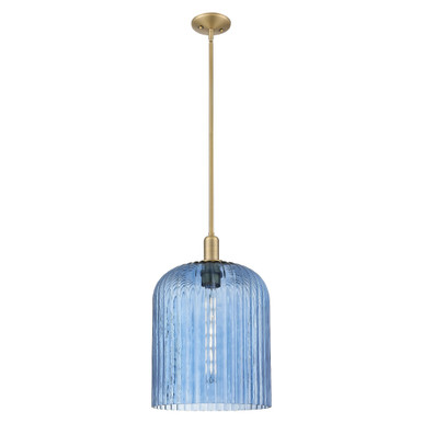 Bridal Veil 1 Light Mini Pendant 18.13 Inch and 12 Inch Wide by Innovations - 716-1S-BB-G559-12BL